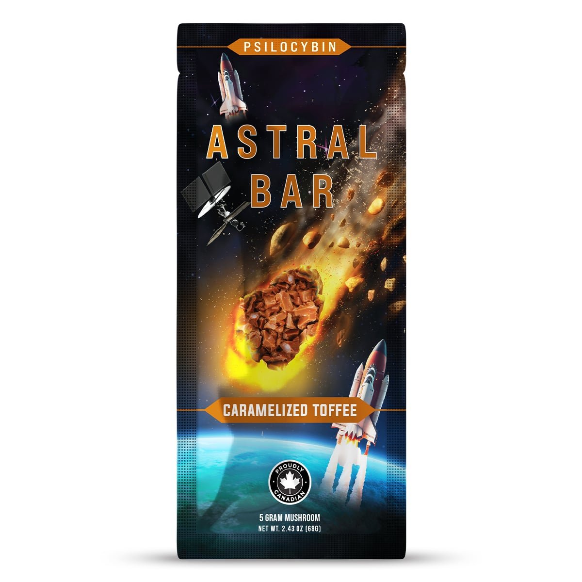 Astral Bars - Caramelized Toffee - Psilocybin Chocolate 5 G Astral Bars - Caramelized Toffee - Psilocybin Chocolate 5 G