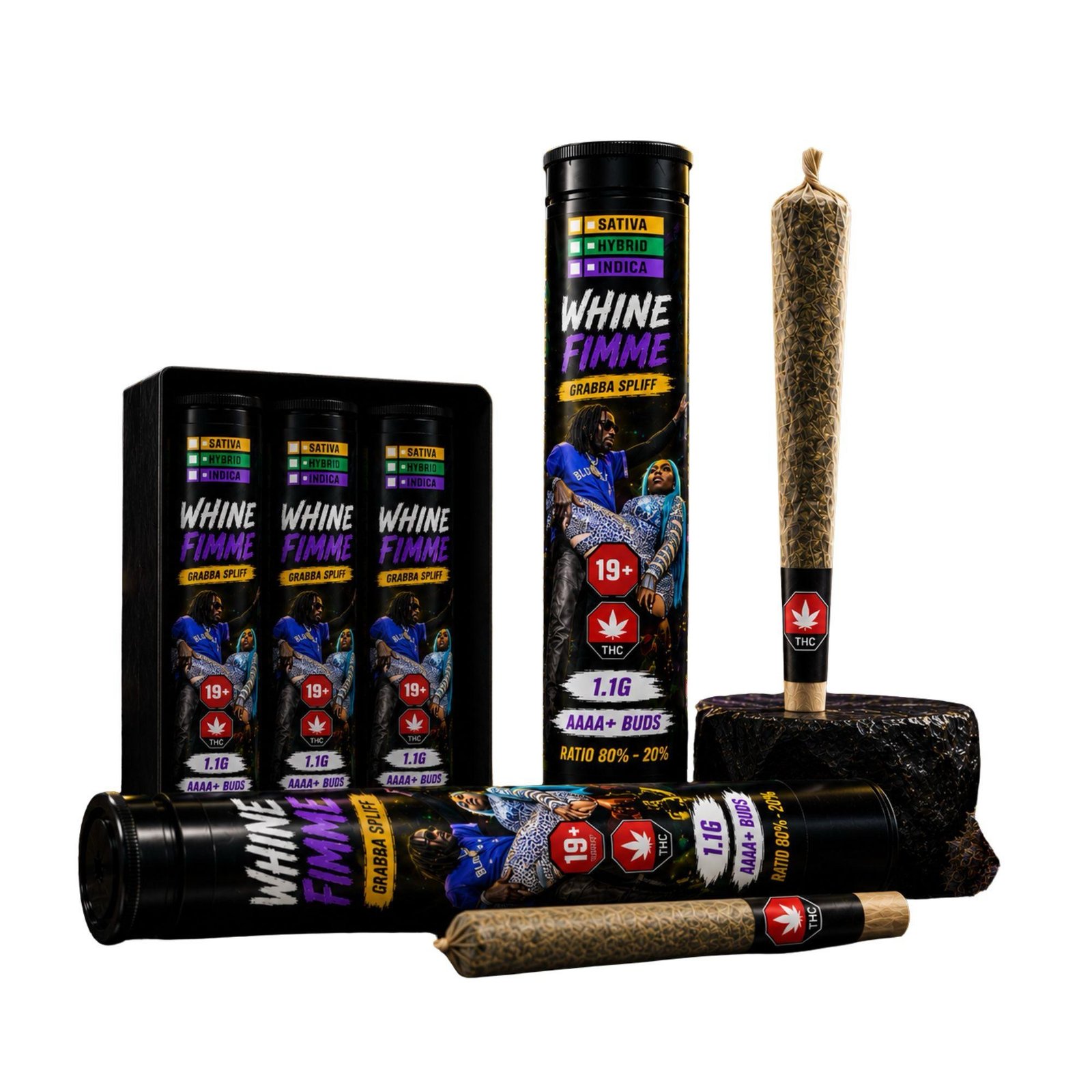 WHINE FIMME GRABBA PRE-ROLL 1.1g WHINE FIMME GRABBA PRE-ROLL 1.1g